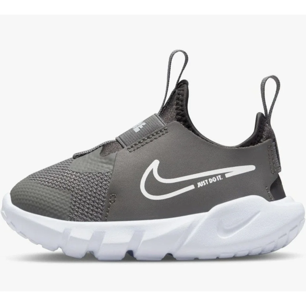 NIKE Flex Runner 2 Gray Size 5C Toddler Kids Slip-On Shoe NEW